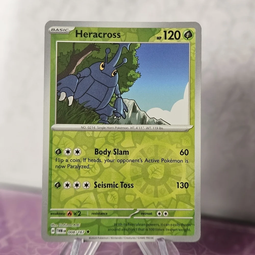 Heracross 008/167 Pokémon TCG Reverse Hilo Rare